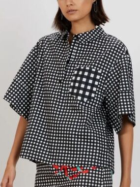 The Kit. Boxy Shirt Red /Black Gingham